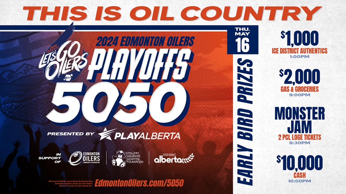 Game 5 for the Oilers means another chance for you to WIN BIG in #EdmontonOilers5050 !!
Every ticket sold goes to @oil_foundation 's Every Kid Deserves a Shot, which means your purchase directly contributes to KidSport!
EdmontonOilers5050.com
#ThisIsOilCountry #SoALLKidsCanPlay