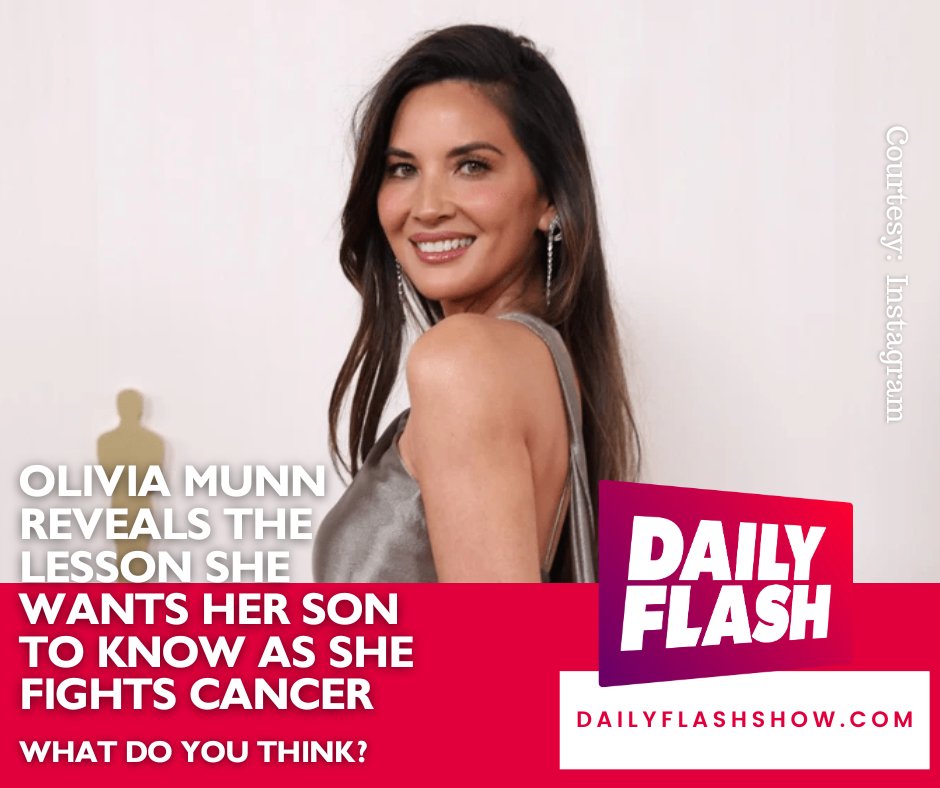 What do you think about Olivia Munn's powerful message to her son, amidst her battle with cancer, that she never gave up? How would you feel during this time?

dailyflashshow.com
blizale.com

#OliviaMunn #CancerFighter #Motherhood #InspiringWomen #Resilience