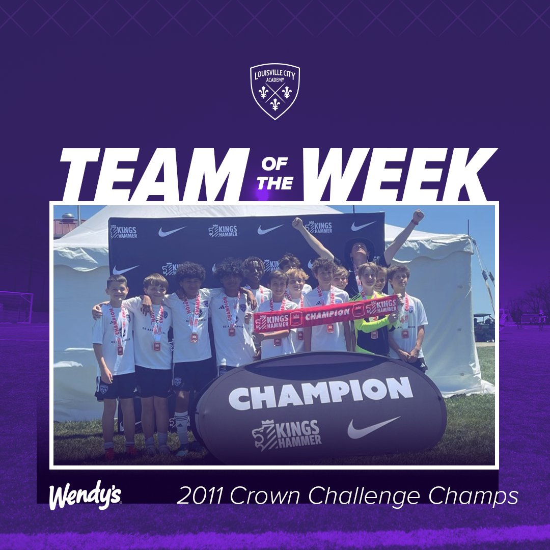 2011 Purple are Crown Challenge Champs 🏆 They're our LouCity @Wendys Team of the Week!