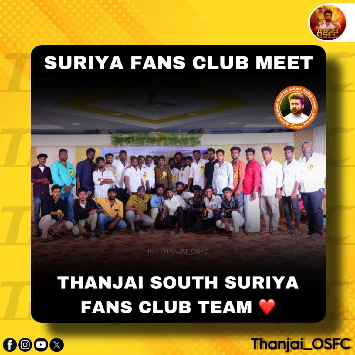 Thanjai South Suriya Fans Club Team ❤️
.
@Suriya_offl | @rajsekarpandian | @Hari_Socialist | #Kanguva | #Suriya43 | #Suriya44 | #VaadiVaasal | #Thanjai_OSFC