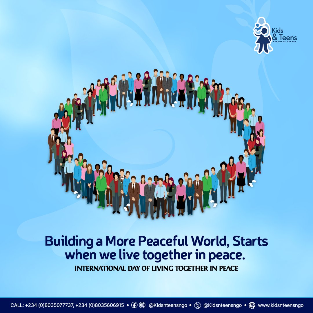 Let's embrace our differences and live together in peace to build a more peaceful world. #LivingTogetherInPeace #ImaginePeace #internationaldayoflivingtogetherinpeace