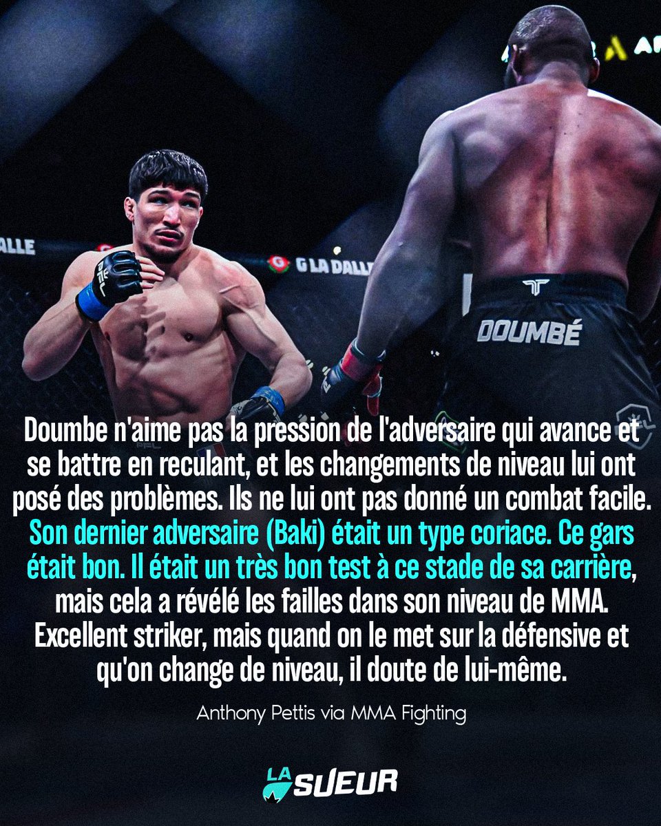 Anthony Pettis fait l'éloge de Baki au détriment de Cédric Doumbé. 👏