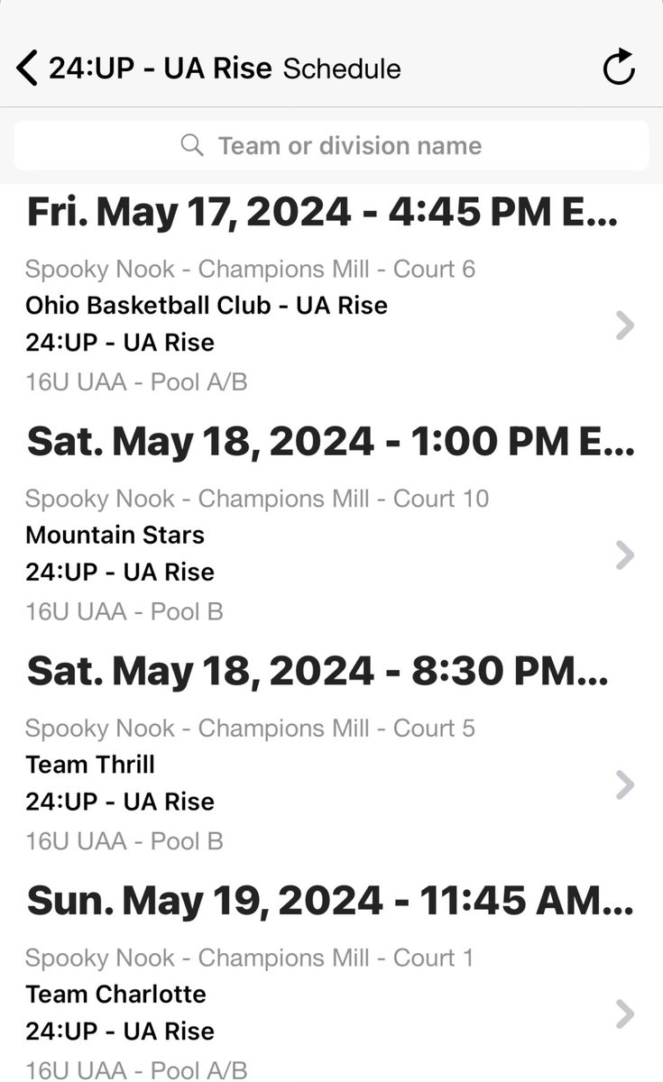 UA Next Session 2 schedule this weekend in OH with @pcf24up 
@UANextBHoops @RiseCircuit 
underarmournext.com/basketball/boy…