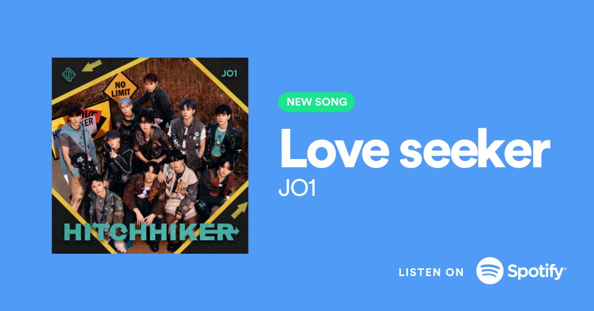 [📢] #Spotify (@SpotifyJP) #Love_seeker PLAYLIST IN❣️ 🚙Teen Culture open.spotify.com/playlist/37i9d… 🚙New Music Wednesday open.spotify.com/playlist/37i9d… 🚙Dance Pop:Japan open.spotify.com/playlist/37i9d… #JO1 #JO1_HITCHHIKER #HITCHHIKER