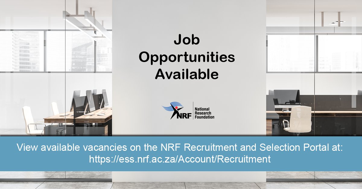 The NRF has the following three job opportunities available: - Professional Officer: HICD (NRF, Pretoria) - Postdoctoral Research Fellow: BRICS (NRF-SAAO, Cape Town) - Postdoctoral Fellow: Theory (NRF-iThemba LABS, Cape Town) To learn more/apply: ess.nrf.ac.za/Account/Recrui…