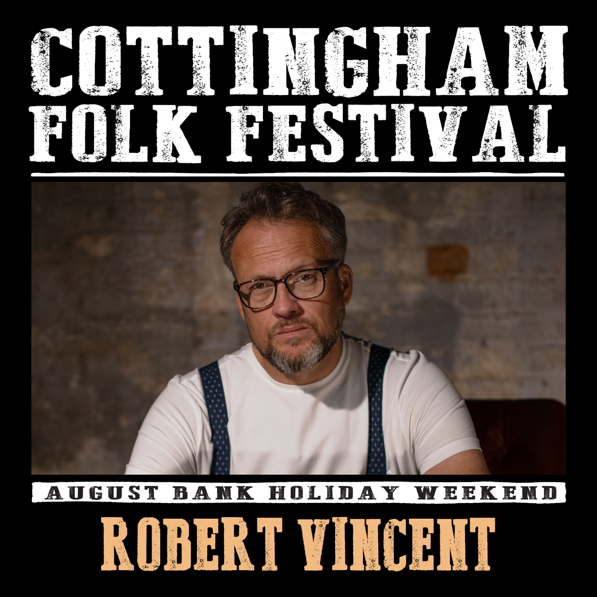 Confirmed for 2024 - Robert Vincent Liverpool's award-winning Robert Vincent is one of the most acclaimed new voices in UK Americana, country and folk. Set to release his fourth album, 'Barriers', this summer, Robert will play Cottingham as special guest to John Bramwell.