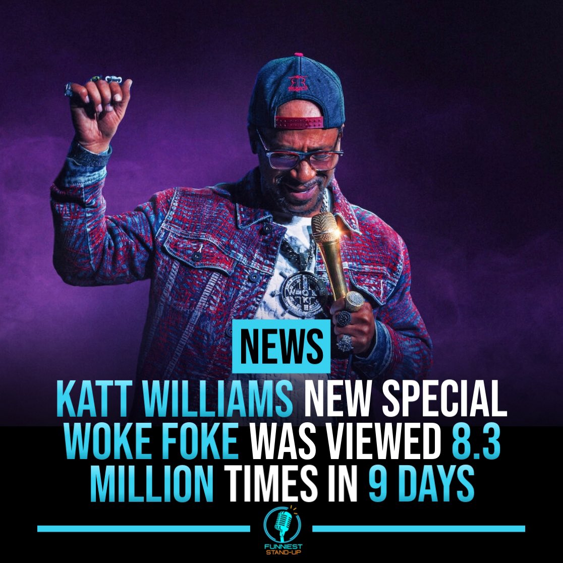 funnieststandup's tweet image. #KattWilliams 'Woke Foke' was viewed 8.3 million times in 9 days‼️

Katt Williams' new #Netflix special 'Woke Foke' was viewed over 8.3 million times in its first 9 days.

Did y’all watch yet⁉️