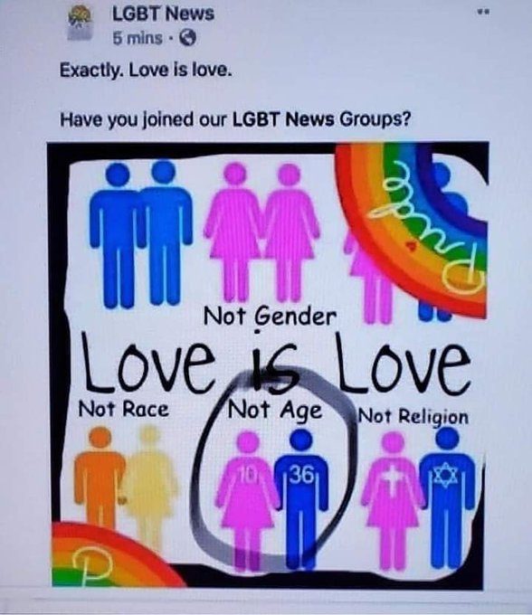 not2di's tweet photo. @mujomur El lgtbi en numerosas muestras apoya la pederastia.
¿Criticar a los que apoyan la pederastia es odio, o es el LGTBi los que apoyando esa perversión odian a los niños?
Igualdad y"derechos"sólo para unos?
Violar es un derecho?
Quién defiende los derechos de los niños? https://t.co/iARcstFY6R