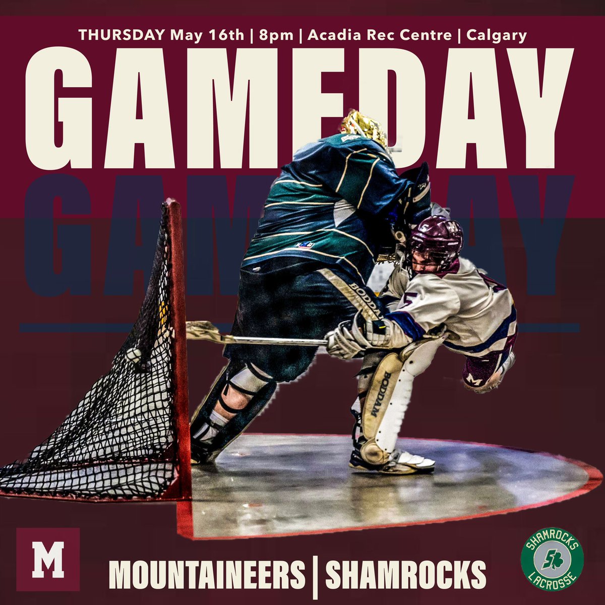 IT’S GAMEDAY!🔥

🆚 Shamrocks
⏰8pm
📍Acadia Rec Centre
💻 Live game updates on “X” @JrBMountaineers

Game Day Sponsor: On Track Excavating

#Mountaineerslax #RMLL