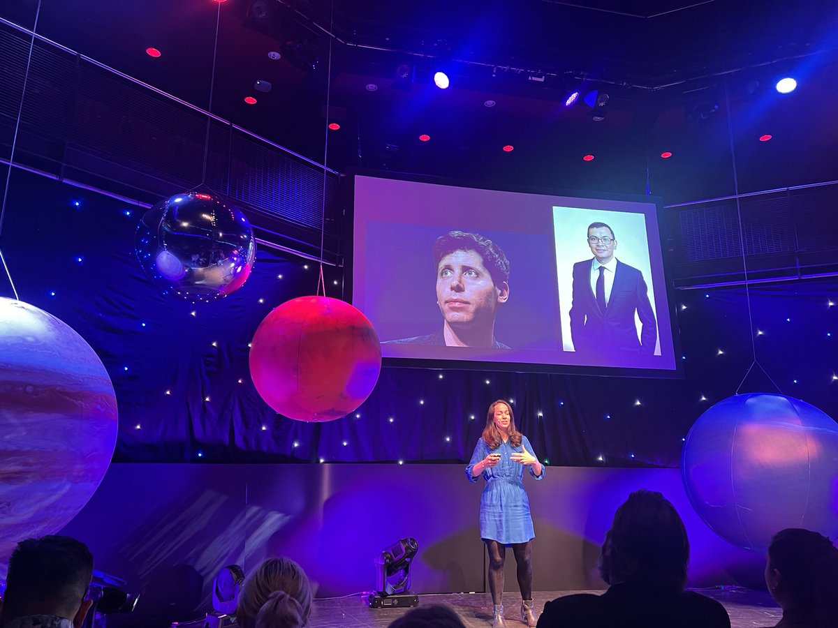 Getting a history lesson about the origins of generative #AI Always worth attending <a href="/ThinkingDigital/">The Thinking Digital Conference</a>