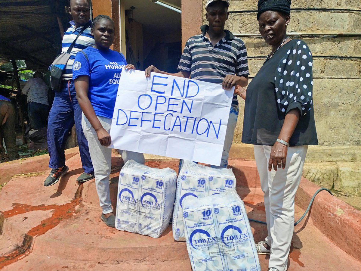 OrengoJd's tweet image. #EndOpenDEFECATION Zero Open Defecation is the practice of eliminating open defecation by changing social behavior and building basic and well-managed sanitation systems. The campaign continued today in Korogocho Nairobi.