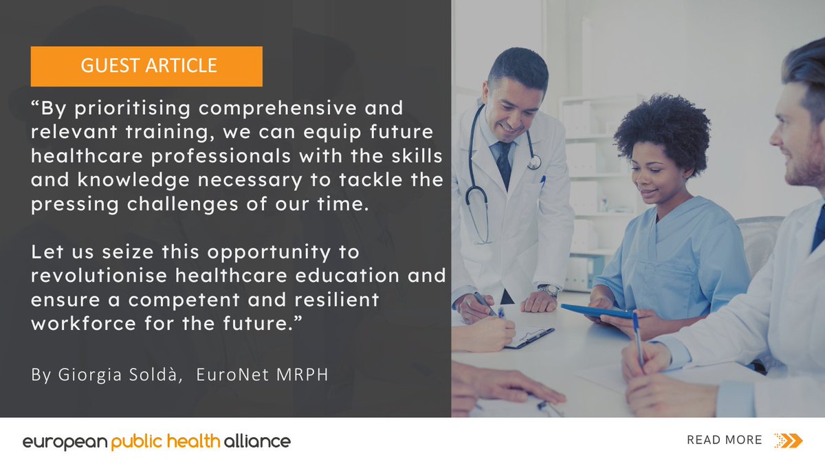 🔍 Is #HealthcareEducation stuck in the last century? Explore Giorgia Soldà's insights from @EuroNetMRPH on the critical need for reform. Discover innovative solutions and join us in reshaping the future of healthcare education. 🔗Read here: epha.org/is-healthcare-…