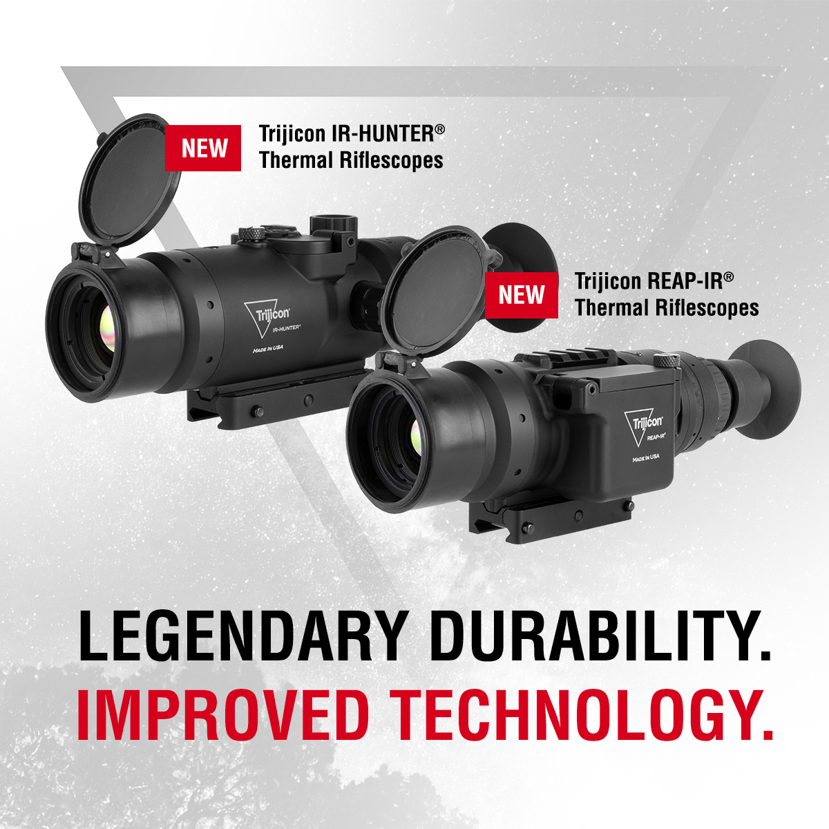 you’re going to invest in a thermal riflescope, you deserve proven innovation that’s engineered to last (and built in the USA). And now, we’ve improved our popular REAP-IR and IR-HUNTER thermals. They come with new on-board DVR recording capabilities, and improved image quality