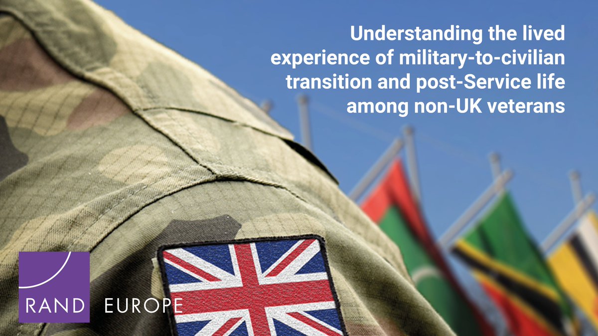 The #UKArmedForces have a long history of recruiting non-native citizens, including from the #Commonwealth, #Ireland and #Nepal. Find out how they experience life in and beyond service: rand.org/pubs/research_… #NonUKveterans #Gurkhas