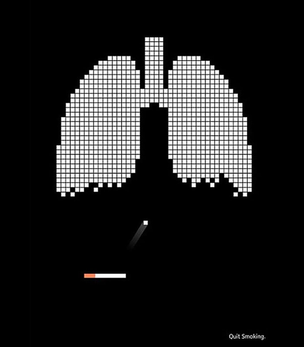 10 creative anti-smoking ads I've collected: 1. Lung Pong