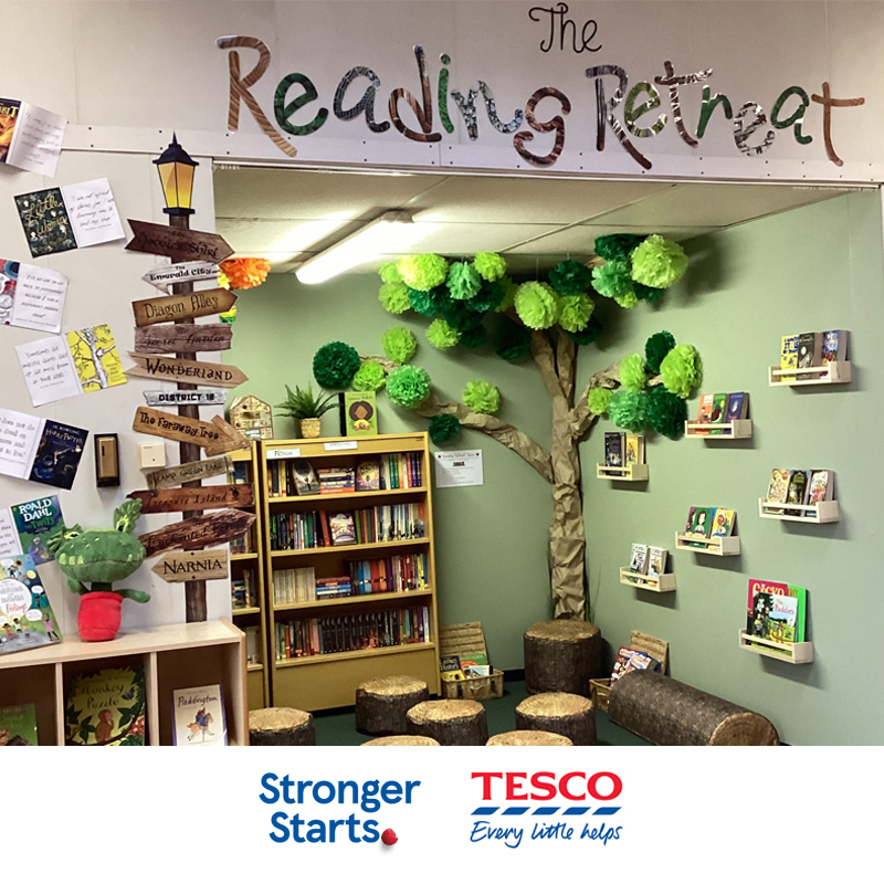 This #MentalHealthAwarenessWeek we want to shine a light on Haughton St Giles Primary Academy. Using Stronger Starts funding, they’ve created a woodland-themed reading retreat - giving the children a space to unwind and relax with a good book. 📚💙 @mentalhealth