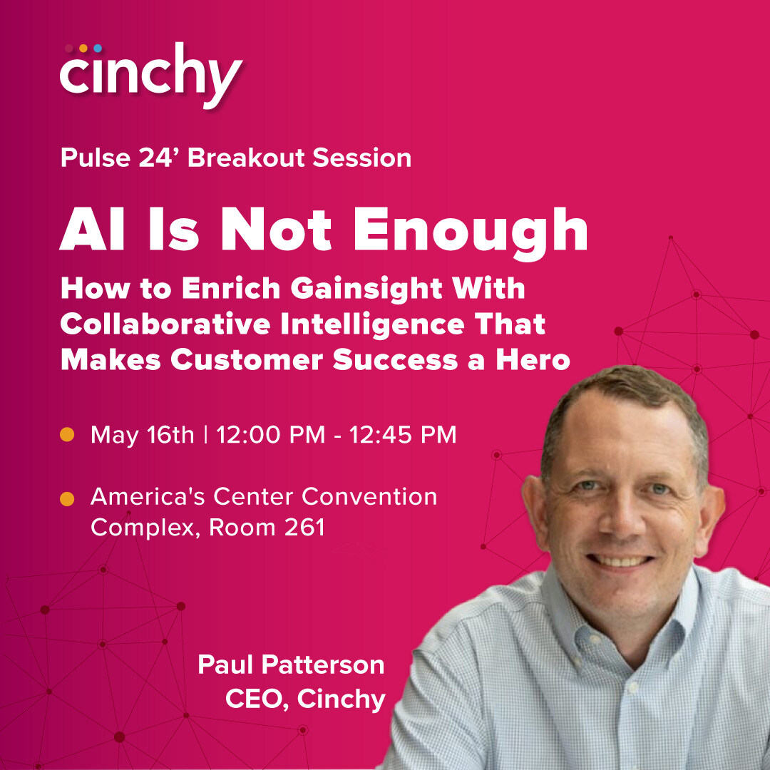 Calling all #Pulse2024 attendees! Join Cinchy CEO Paul Patterson today at 12 PM in Room 261 as he introduces Collaborative Intelligence for Customer Success.