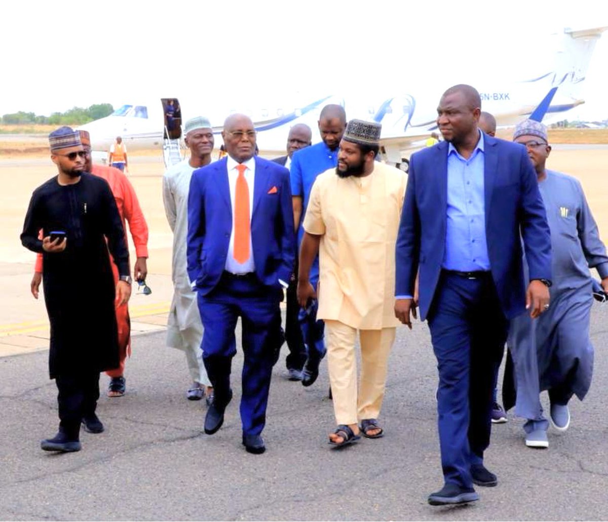 H. E. Atiku Abubakar, GCON, Waziri Adamawa, arrived in Yola ahead of the 2024 AUN Commencement scheduled for Saturday, 18th May.