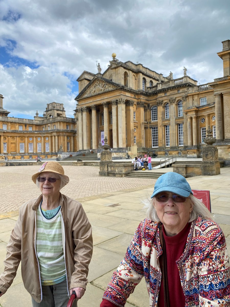 Our Banbury Social Group got to enjoy the sun and nice weather by going on a trip to @BlenheimPalace! We had a fantastic touch tour and a very scenic ride on the train to the butterfly house. Thank you to everyone who joined us and to the amazing staff of Blenheim Palace.