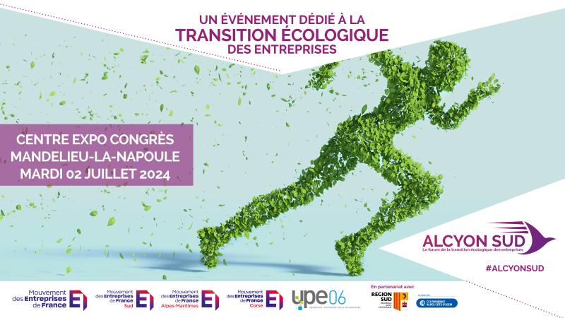 📢 ALCYON SUD | Inscrivez-vous dès maintenant à la 2ème édition de notre forum dédié à la transition écologique des entreprises. 📅 2 juillet 2024 📍 CENTRE EXPO CONGRES #MANDELIEU Inscription gratuite obligatoire 👉 yp.events/0b08fcaa-4d7d-…