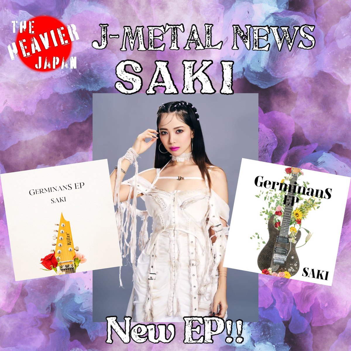#jmetalnews
ex-NEMOPHILA guitarist SAKI announces the release of her first solo EP titled “GERMINANS EP” on June 21st!!

@_chakixx_ 

#japanesemetal
#jrock #jmetal
#heavymetal
#femalemetal