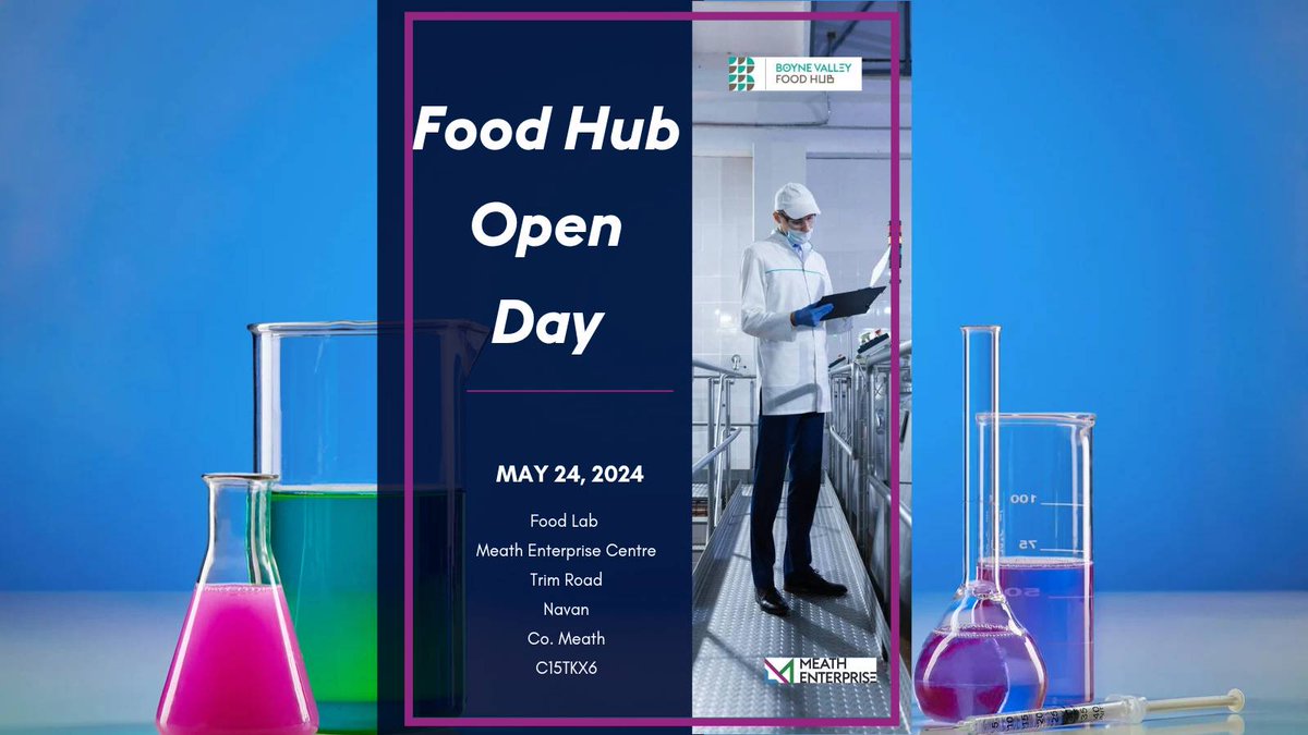 Join us next week for the Food Hub Open Day, on the 24th of May from 2:00-4:00pm at Meath Enterprise Centre.