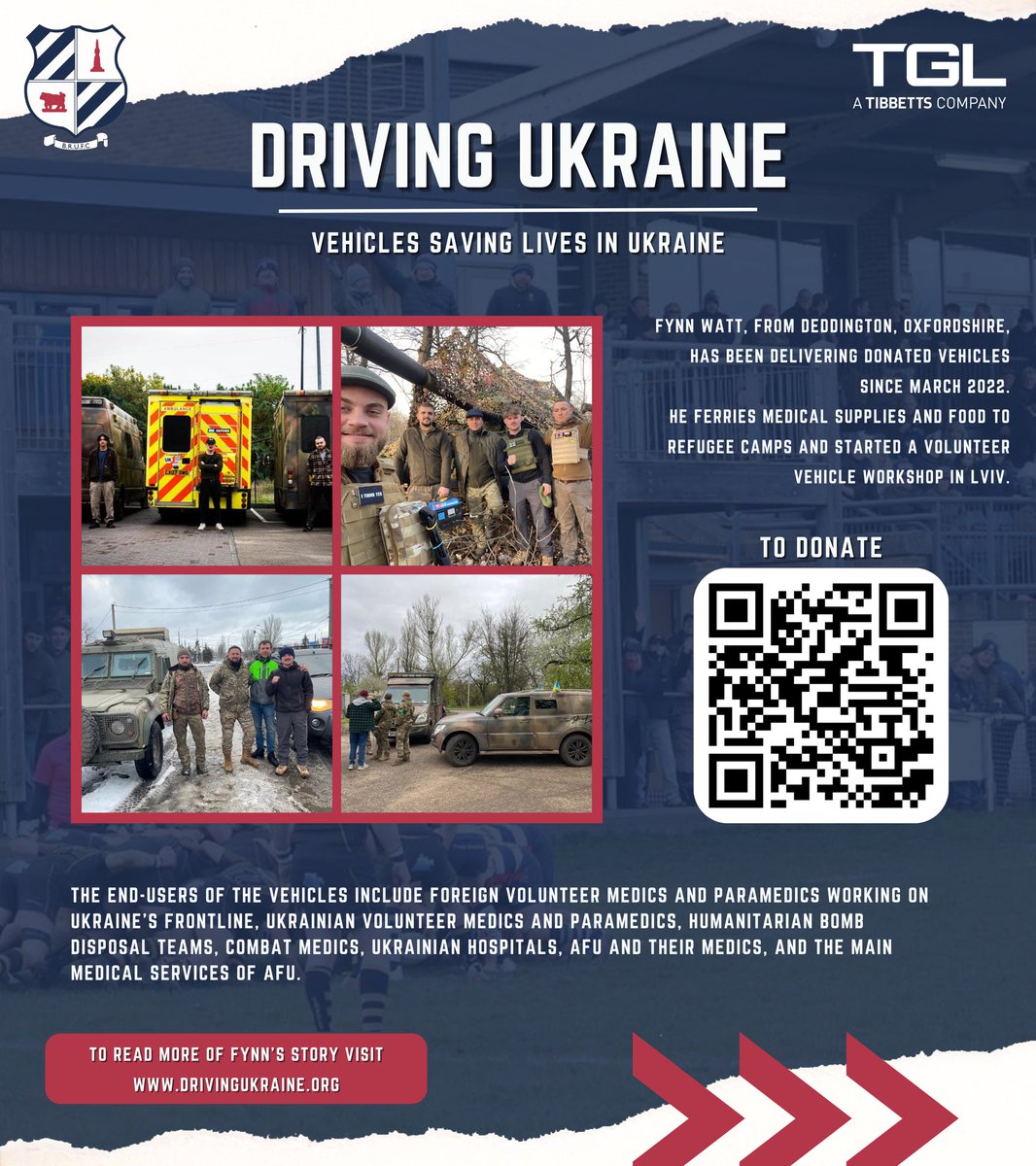 𝗗𝗥𝗜𝗩𝗜𝗡𝗚 𝗨𝗞𝗥𝗔𝗜𝗡𝗘 The organisation works together to deliver vehicles and essential medical supplies to Ukraine during the current conflict. banburyrufc.com/news/driving-u… #BanburyRUFC #Rugby #Bulls 🐂