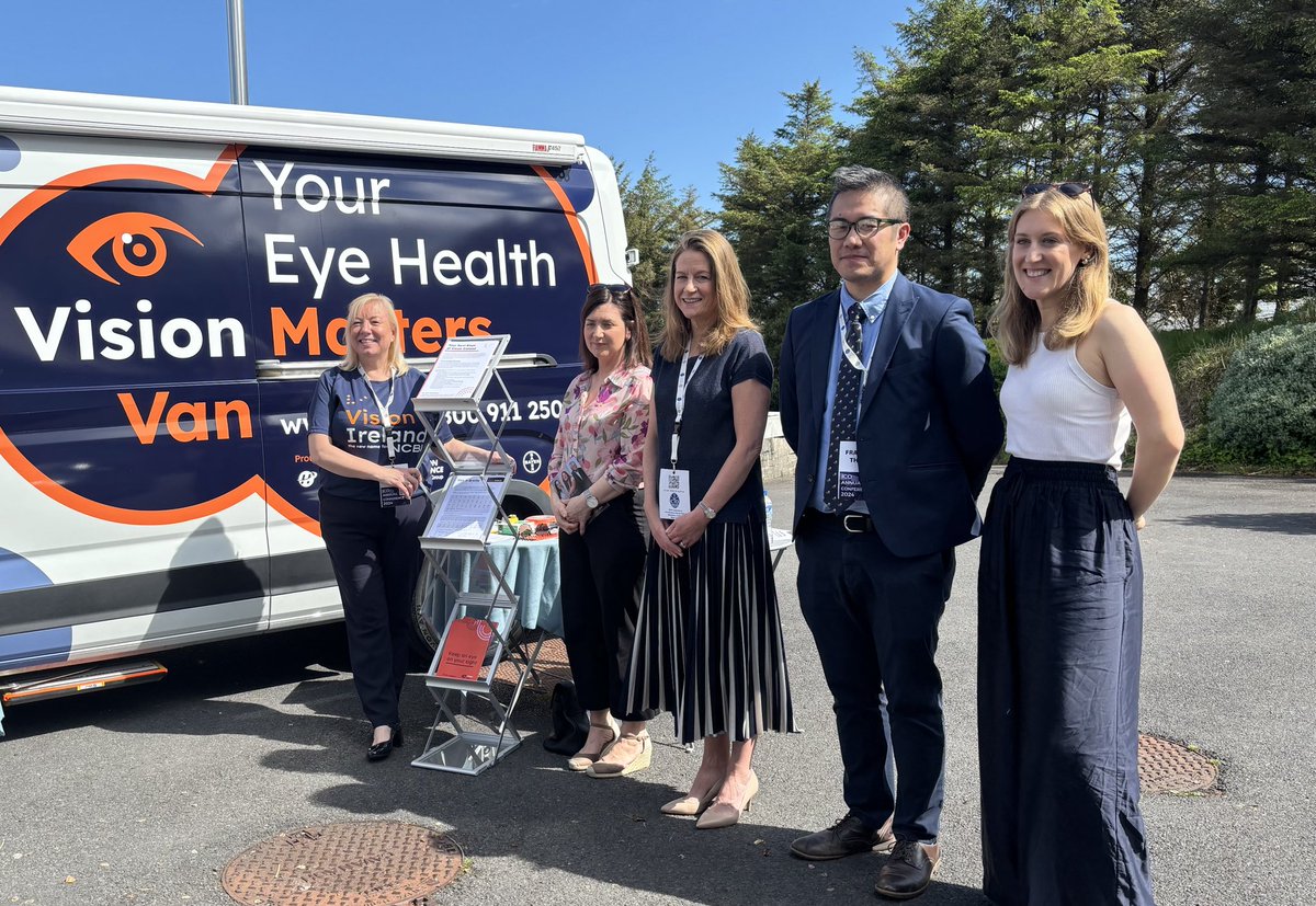 The sun is shining down on us in beautiful #westport today & we’re delighted @Vision_Irl⁩ joined us to show eye doctors their new #VisionVan, a mobile #visionassessment aiming to deliver rehabilitation to communities around Ireland #eyecare #ICOWestport2024