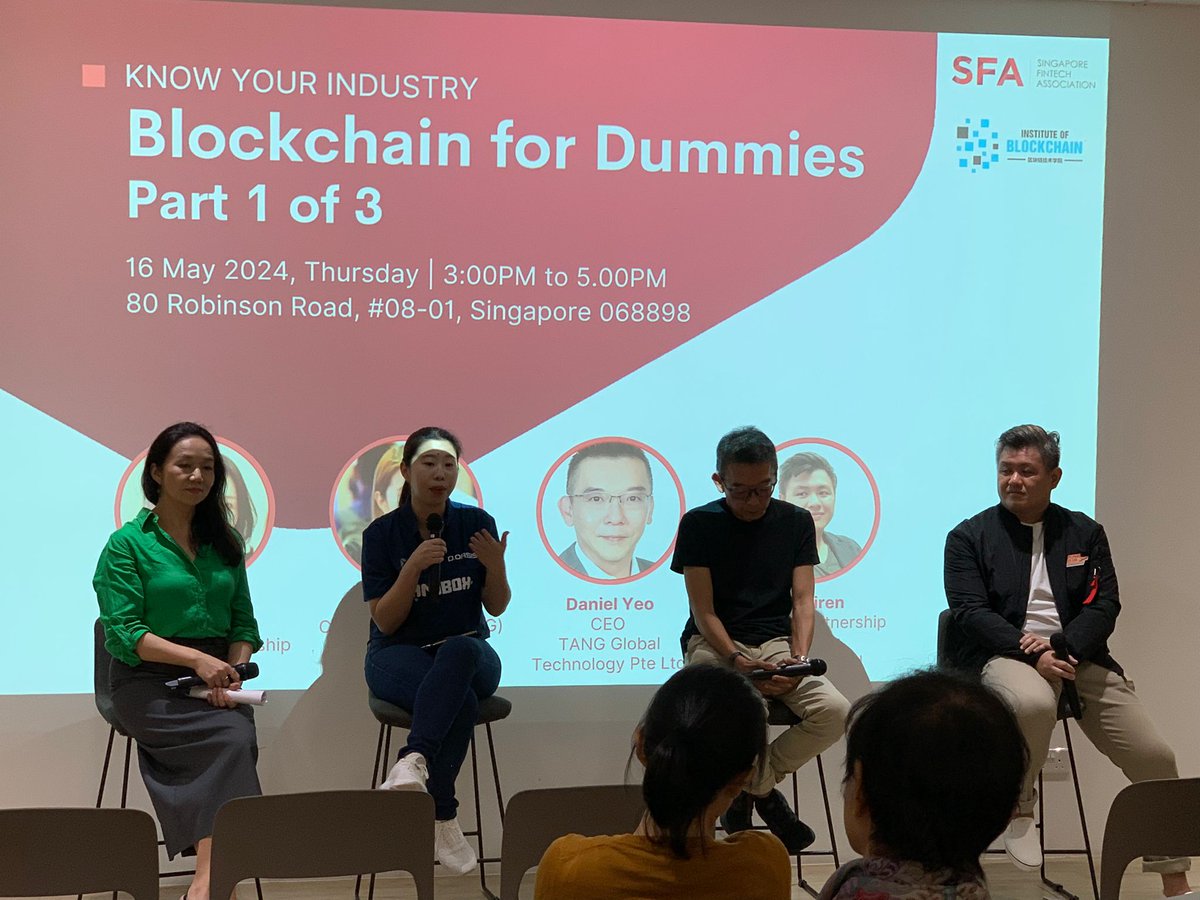 Blockchain for Dummies Session 1 completed with Singapore Fintech Association and Institute of Blockchain sharing about #Fintech x #Blockchain #Metaverse @TheSandboxGame @TheSandboxSEA