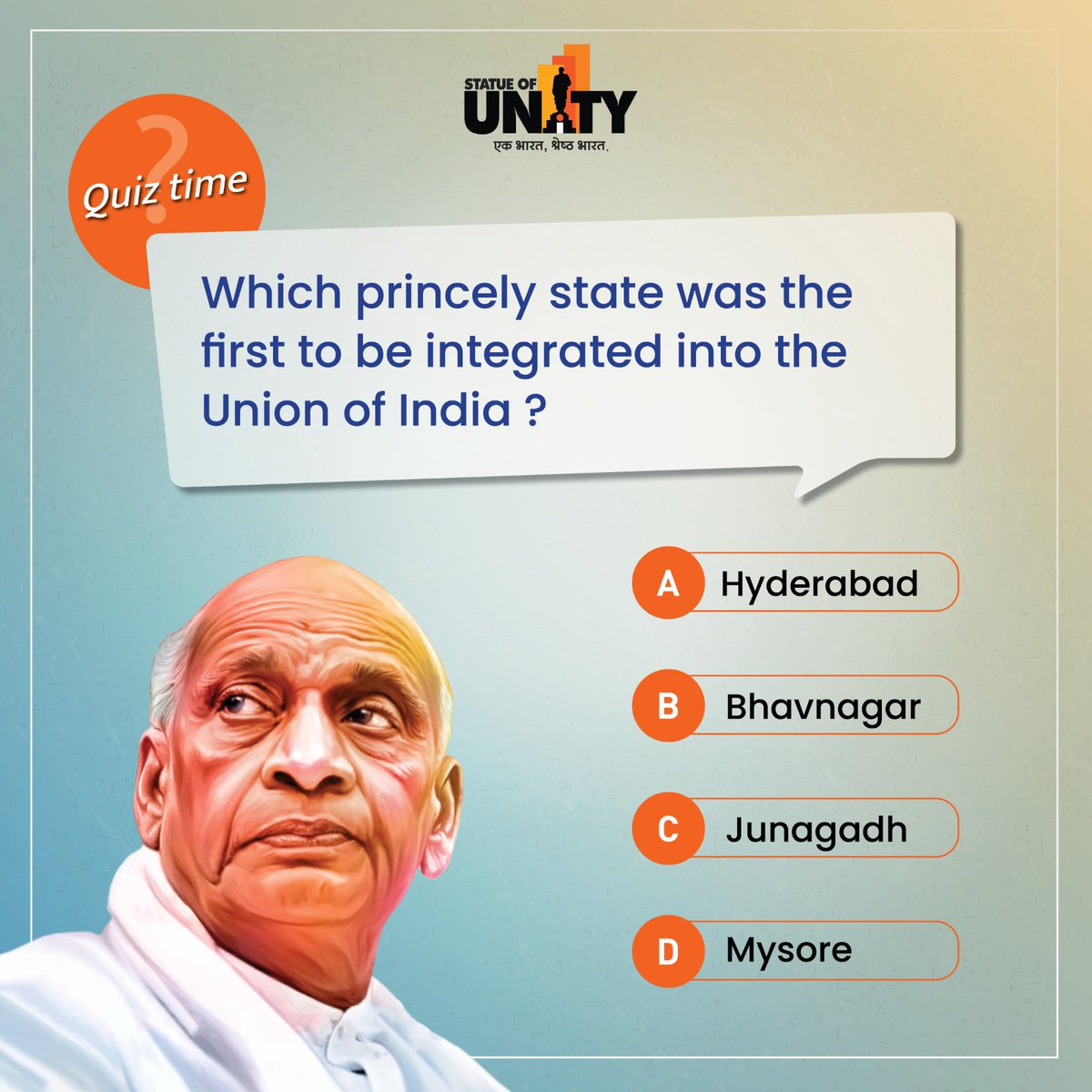 Unlock the secrets of India's past and the indomitable spirit of #SardarPatel at the #StatueOfUnity with our quiz! 

Test your knowledge, celebrate our heritage, and discover the legacy of a India’s unity at #EktaNagar

#UnityInDiversity #ExploreGujarat  #IndiaUnity