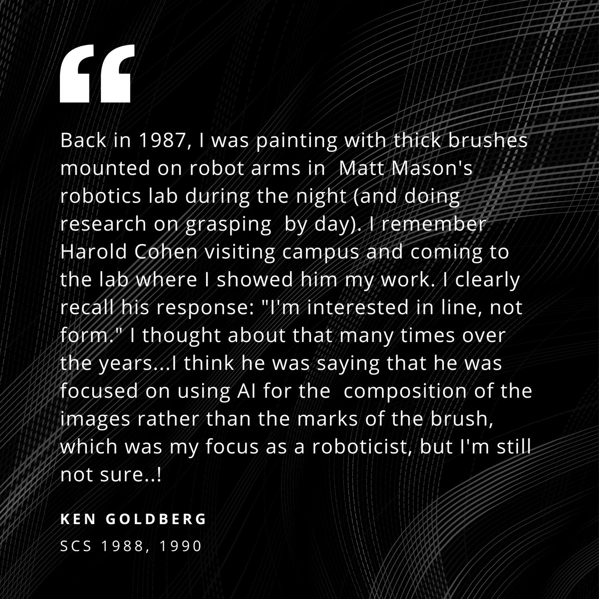 Thanks to the late Pamela McCorduck’s personal collection, gifted to Special Collections in 2018, @CarnegieMellon Libraries is home to a significant collection of early #AI art by groundbreaking artists Harold Cohen and Lillian Schwartz. 🤖🎨 Read more: bit.ly/3UAzBtO