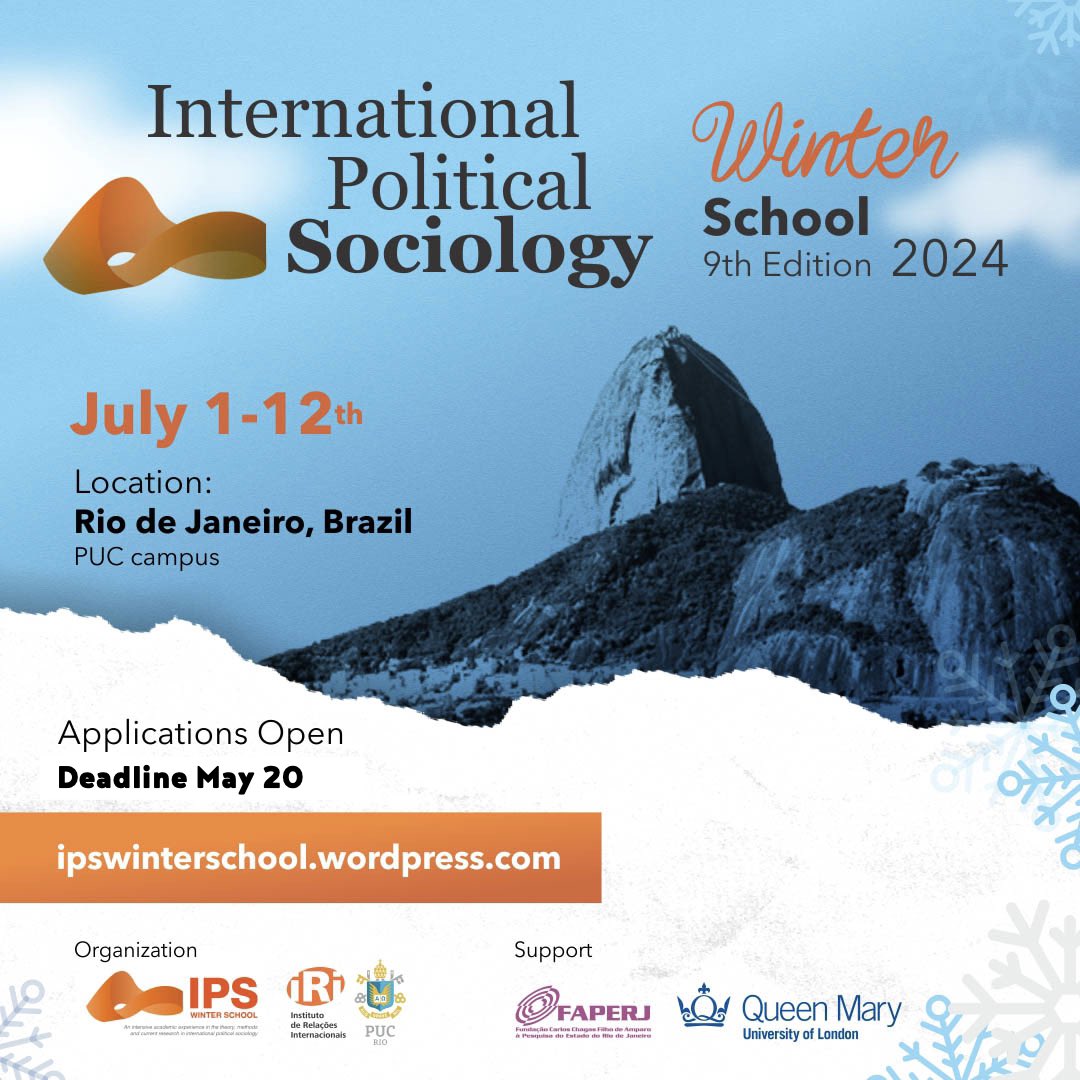 Applications for the 9th edition of the IPS Winter School are extended until May 20. The event is aimed at graduate students and early career academics, and will be held at PUC-Rio between July 1 and 12. Deadline for Applications May 20 at bit.ly/3J603qa.