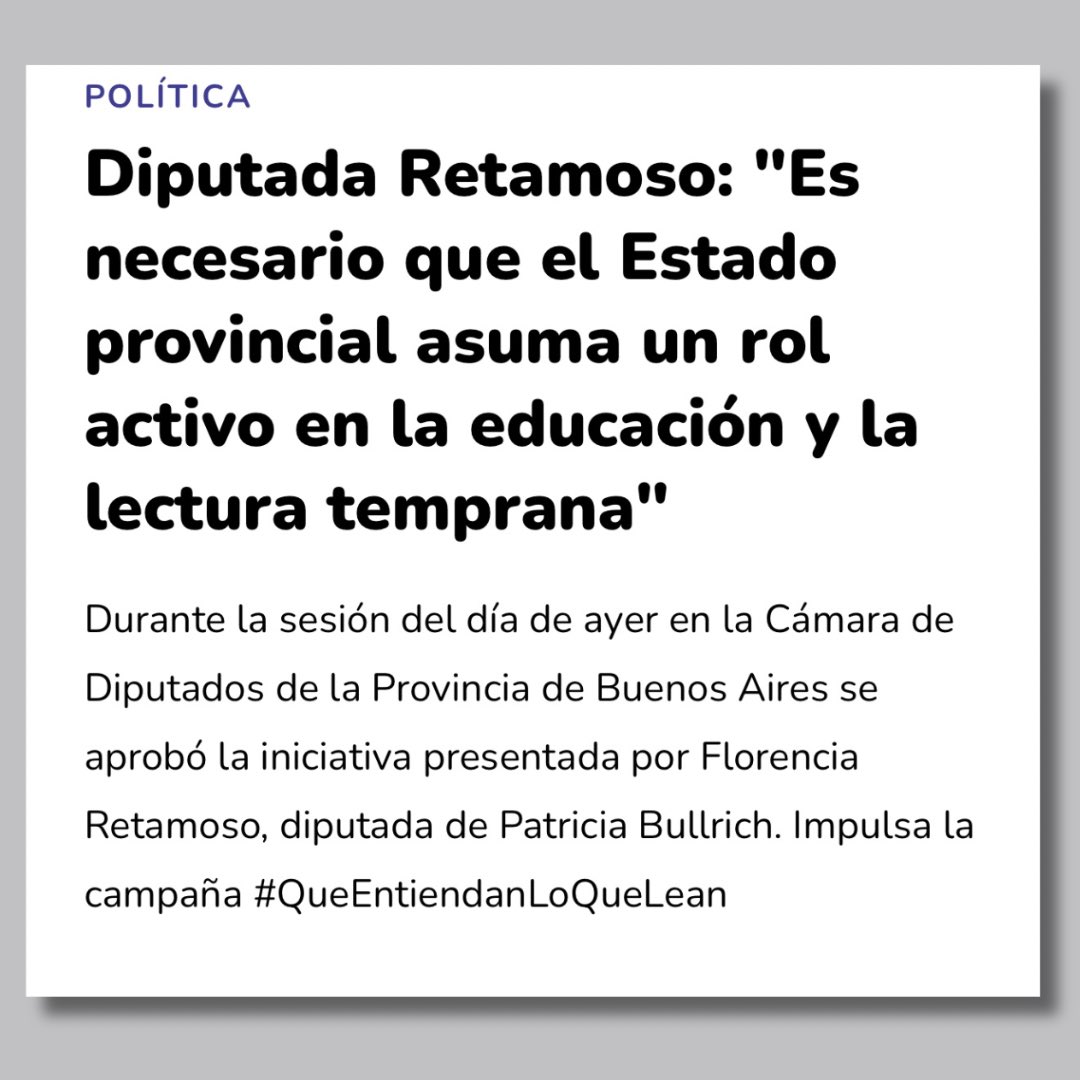 florretamoso's tweet image. Durante la sesión del día de ayer en la Cámara de Diputados de la Provincia de Buenos Aires se aprobó la iniciativa que impulsa la campaña #QueEntiendanLoQueLean

capital24.com.ar/contenido/5739…