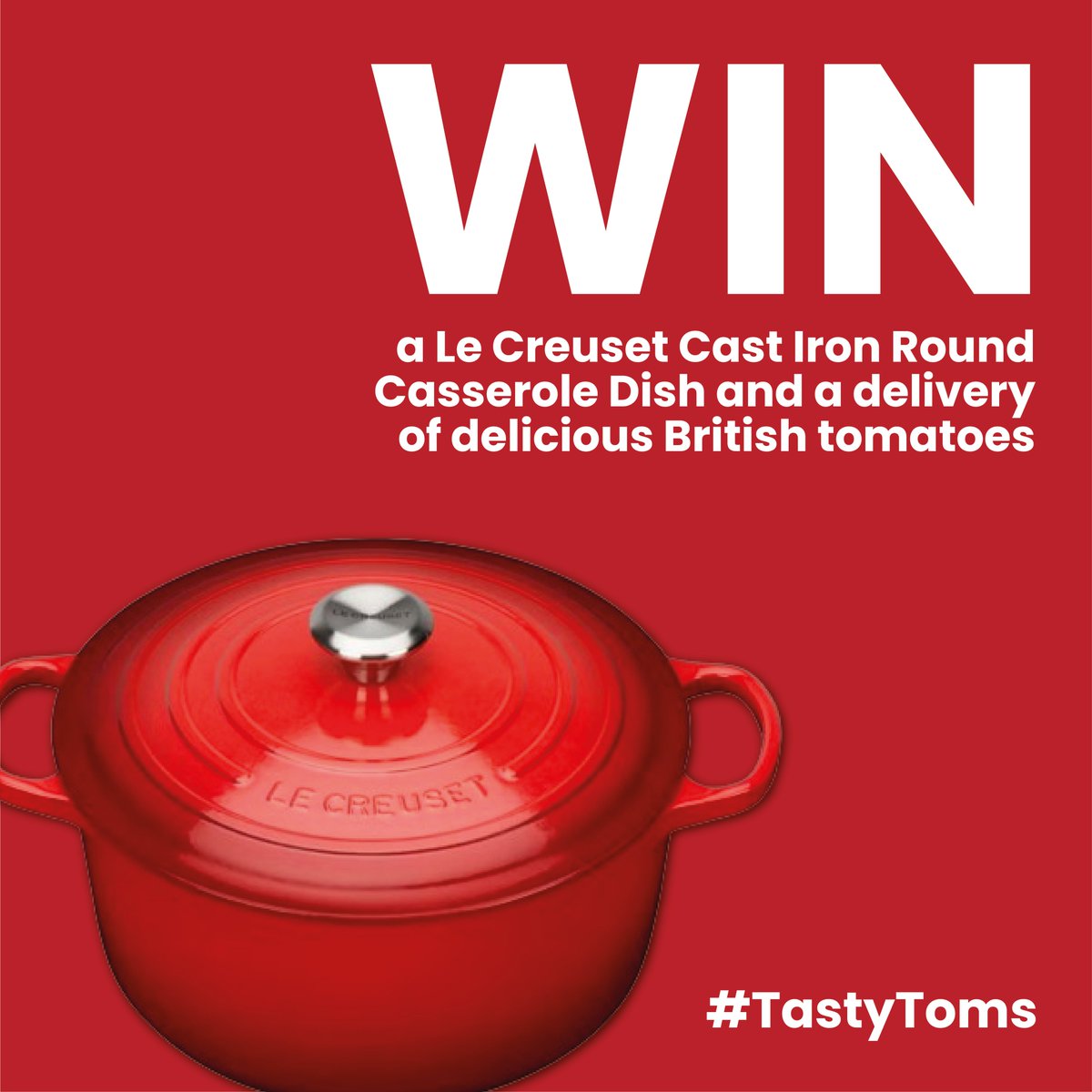 In celebration of British Tomato Fortnight (27th May – 9th June), we're challenging tomato lovers to show off their best #TastyToms dishes for the chance to win a beautiful red Le Creuset dish and a delivery of British toms. Head to our Insta @britishtomatoes to find out more🍅