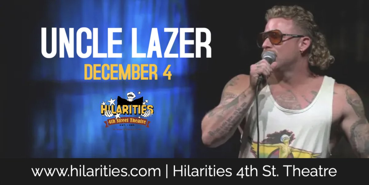 🚨JUST ANNOUNCED🚨 @LaZerRantZ will be at Pickwick & Frolic on Wednesday, December 4th! 🎟: hilarities.com/shows/266671