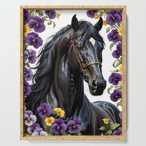 A #Horse Surrounded By Common #Violet #Flowers #NewJersey #PicnicBlanket #taiche #society6 #picnicblanket #picnic #beachblanket #picnicdate #picnicrug #optoutside #fieldrug #modernoutdoors #wander #getoutside society6.com/product/a-hors…