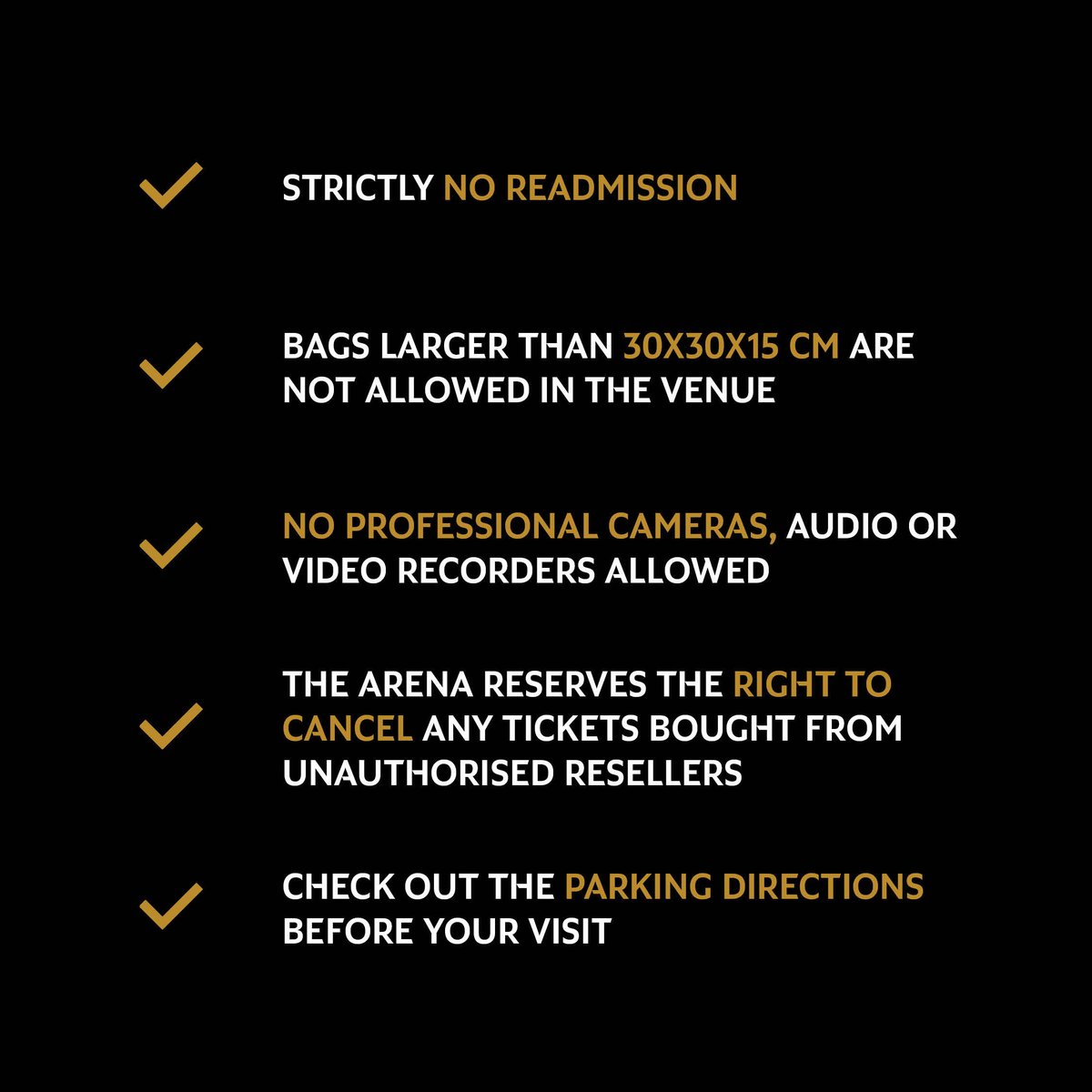 A few things to keep in mind while you headbang and sing along to all your favourite hits tomorrow! 🎶

@yasisland @yasbayuae @inabudhabi @livenationme @scorpions

#RediscoverEntertainment #RediscoverAD #ExperienceExtraordinary #InAbuDhabi