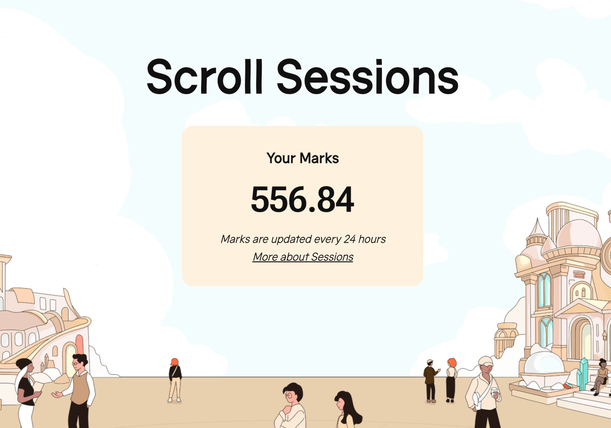BringMeCoins's tweet photo. 🚨Scroll, which cancelled the Galxe event to show off to the users, is already hinting at a new event, lol

As part of Session Zero, early onchain contributors who used Scroll before the Bernoulli upgrade have been awarded retroactive Marks. These have been automatically added to users' dashboards.

Check your marks at https://t.co/skj8fuSCB9

For Session One, we'll likely be accumulating points using dApps within the Scroll ecosystem.

There aren't any details yet, but I think it will be an event similar to Linea's.

I just want an #airdrop, not another event..

But..