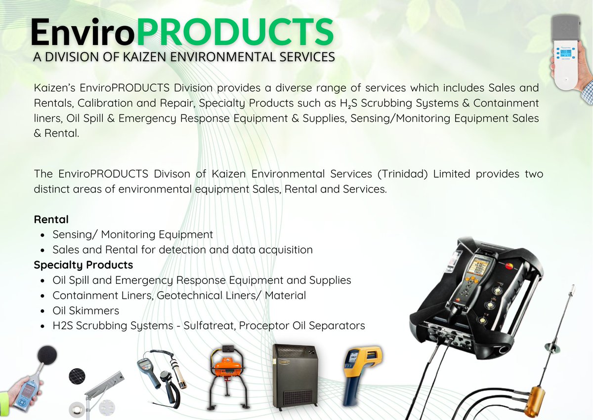 We offer specialized products and the experience to help customers choose the right tools for their industry needs.
Call now (868) 299-0009 #trinidadandtobago #environment
