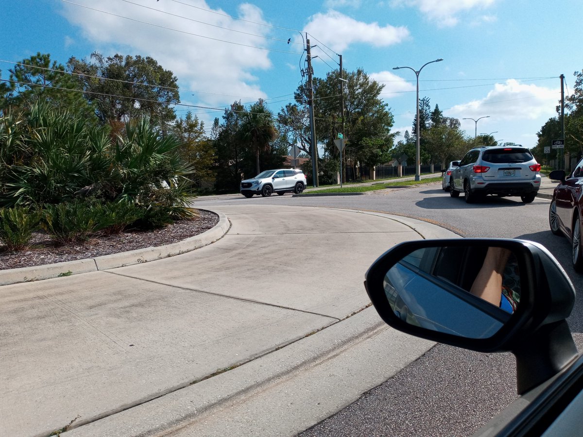 Stuck in the round about.  Sarasota has a million of them and rather than relieve traffic, it seems to cause more congestion and accidents.  But hey, government doesn't have to pay for maintenance of traffic lights.

#thursdayvibe