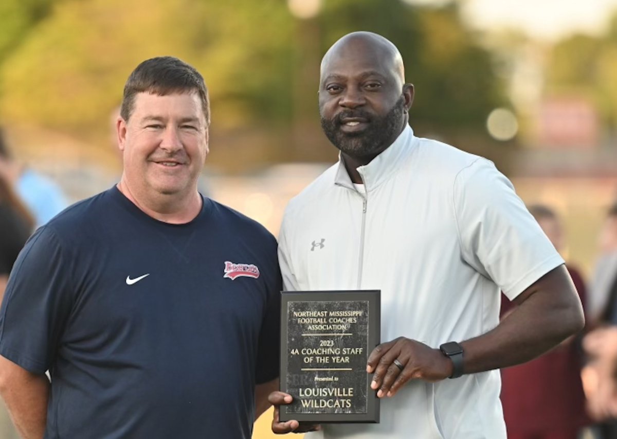 Northeast Mississippi Football Coaches Assn. (@nemfca2013) on Twitter photo The Louisville Wildcats <a href="/LVilleWildcats/">Louisville Wildcats Sports</a> are your 2023 NEMFCA Class 4A Coaching Staff of the Year The Louisville Wildcats <a href="/LVilleWildcats/">Louisville Wildcats Sports</a> are your 2023 NEMFCA Class 4A Coaching Staff of the Year