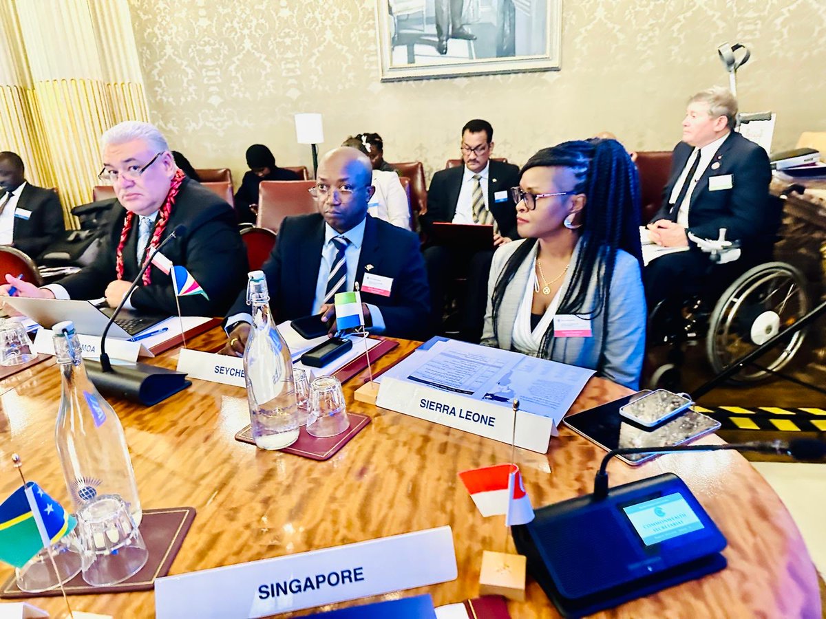 Dr. Haja Ramatulai Wurie, S/L’s Minister of Technical and Higher Education, is participating in Day 1 of a two-day Conference of Commonwealth Education Ministers at Marlborough House in London, held under the theme: 'Driving Resilience, Equity and Skills for an Inclusive Future’.