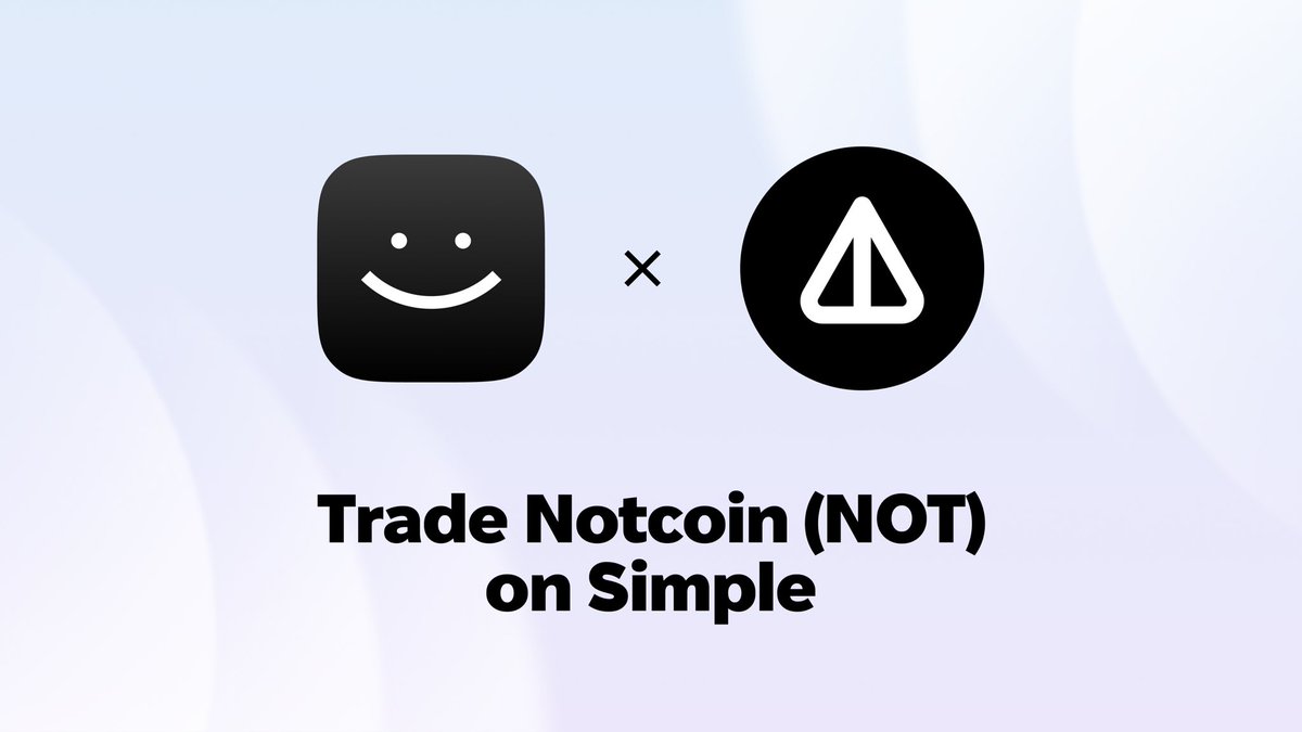 Simple has joined the global listing of NOTCOIN, allowing you to invest and trade the most popular coin of 2024 right here on our platform. Don't miss out on this exciting opportunity!

💰Start Trading Today: mobile.simple.app/?link=https://…
