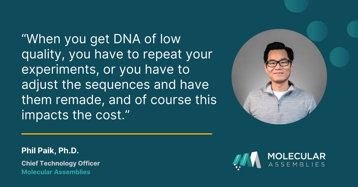 #SynBio advances are moving biopharma closer to a world where treatments can be personalized and cost-effective. Thanks <a href="/davidwild77/">David Wild</a> for chatting with us for @invivonow about how #enzymaticDNAsynthesis is part of this new paradigm shift for the industry.

invivo.citeline.com/IV154611/Synth…