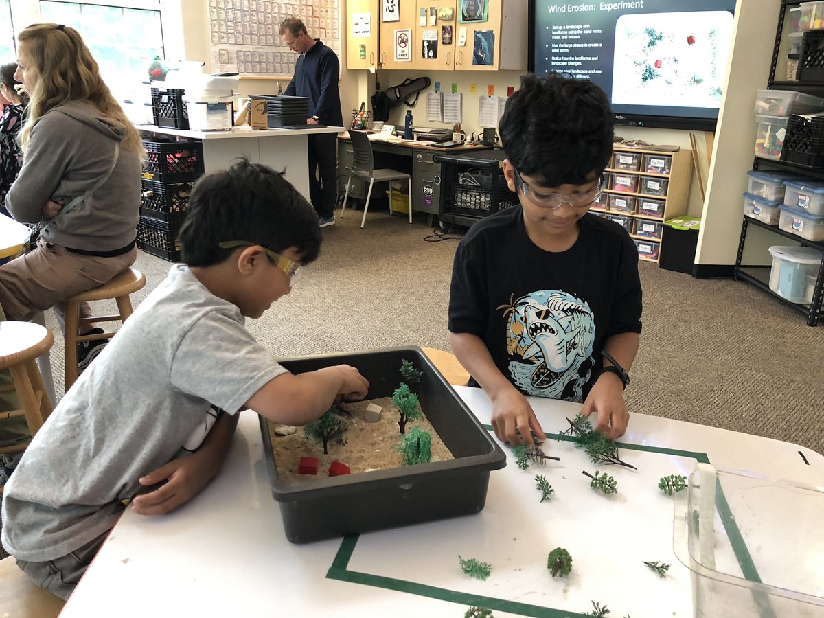 Studying the effects of wind erosion in PLTW. Erosion never ends! #ewlearns