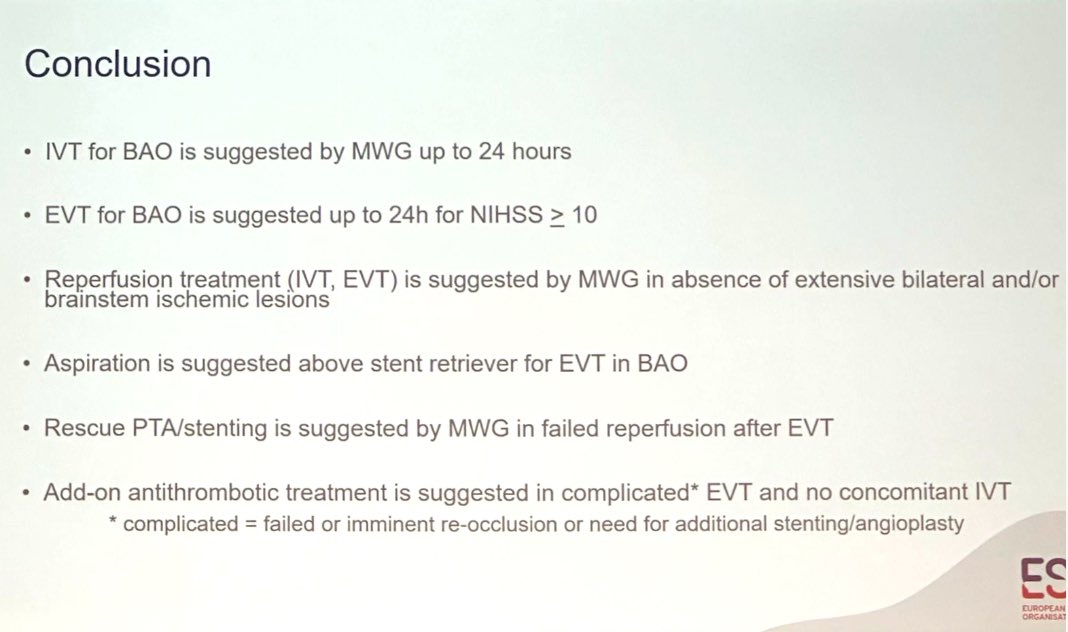 Final conclusion of basilar guideline ESO 2024
#ESOC2024