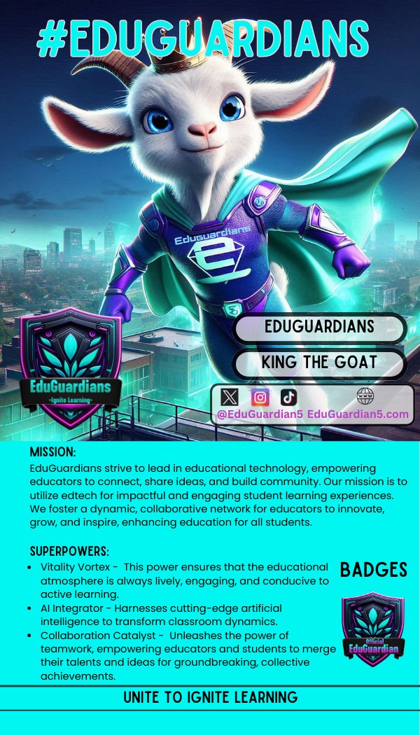 🎉 Calling all #EdTechTools! Get ready to join the fun at #ISTELive! 🎉 Create your very own EduGuardian Hero Trading Card featuring your mascot or superhero! Trade them at your booth with fellow #EduGuardians!🦸‍♂️🦸‍♀️