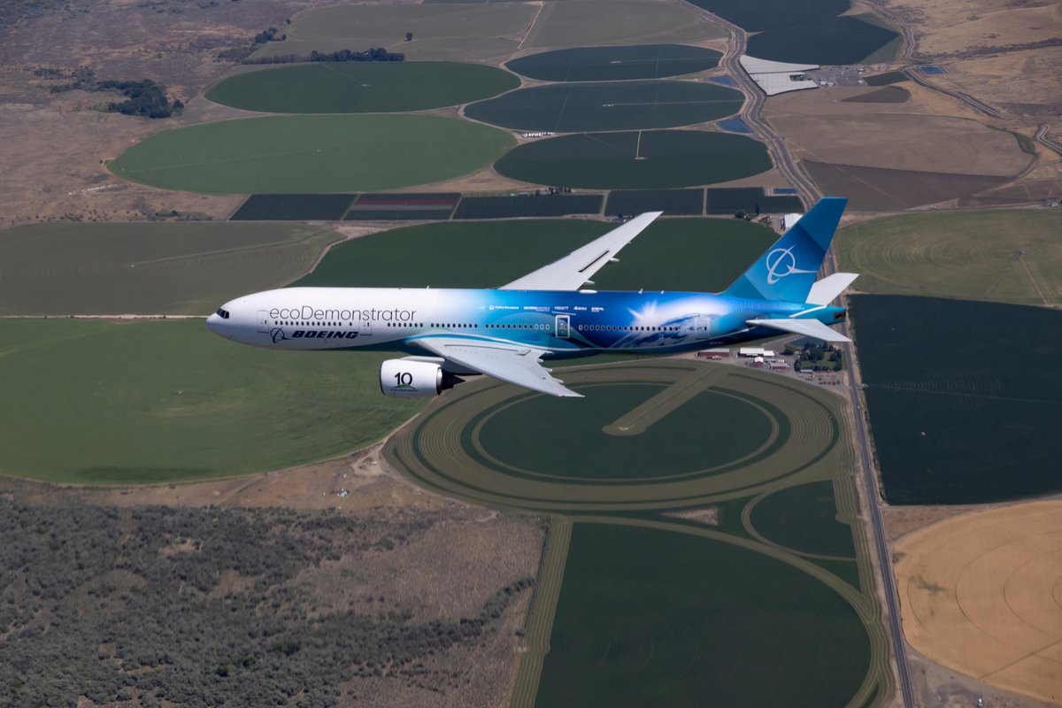 The Boeing #ecoDemonstrator 777-200ER (Extended Range) is returning to the skies. ✈️ It will test new technologies to: ➡️ reduce airport noise ➡️ reduce manufacturing waste ➡️ improve operational efficiency in the cabin More about the testing: goboeing.co/3KoTfoh