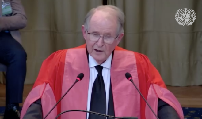 'A ceasefire is needed for the sake of humanity'.

Prof John Dugard representing South Africa before the International Court of Justice.