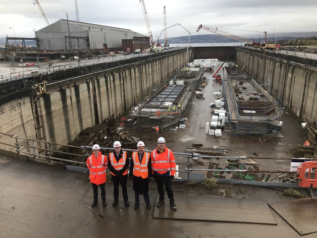 Unused ahipbuilding resources:

Inchgreen dry dock - Greenock.  

Opened in 1964, was used to fit our QE2 and refit Cunard liners.

305m long by 45m wide.

Owned by Peel Ports but hardly used.